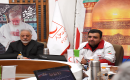 همکاری آبشار عاطفه‌ها با جمعیت هلال احمر در مراسم تشییع رهبری شهید 