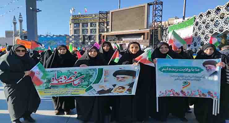 راهپیمایی حماسه 9 دی، حضر خادمین شعب بنیاد بین‌المللی خیریه آبشار عاطفه‌ها، دی ماه سال1403