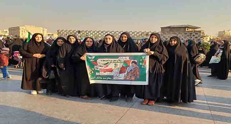راهپیمایی حماسه 9 دی، حضر خادمین شعب بنیاد بین‌المللی خیریه آبشار عاطفه‌ها، دی ماه سال1403