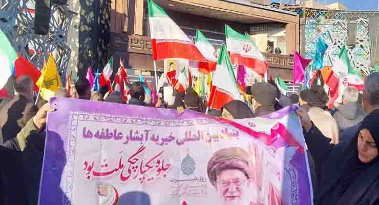 راهپیمایی حماسه 9 دی، حضر خادمین شعب بنیاد بین‌المللی خیریه آبشار عاطفه‌ها، دی ماه سال1403