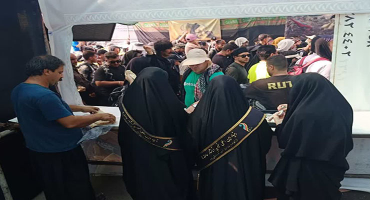 مواکب بنیاد بین‌المللی خیریّه آبشار عاطفه‌ها ویژه اربعین، مرداد ماه سال1404، مرزهای داخل کشور، عمود 794 و شهر کربلا