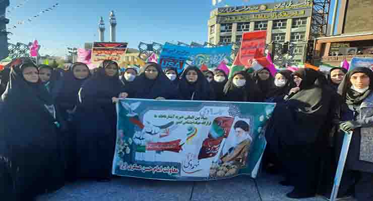راهپیمایی حماسه 9 دی، حضر خادمین شعب بنیاد بین‌المللی خیریه آبشار عاطفه‌ها، دی ماه سال1403